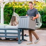 Color Baby - Cube de rangement gris avec portes et toit rabattables - Dimensions 51.2x51.2x50.8 cm