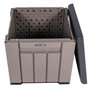 Color Baby - Cube de rangement gris avec portes et toit rabattables - Dimensions 51.2x51.2x50.8 cm