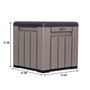 Color Baby - Cube de rangement gris avec portes et toit rabattables - Dimensions 51.2x51.2x50.8 cm