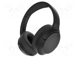 GEMBIRD Casque sans fil avec réduction de bruit active et microphone - Noir