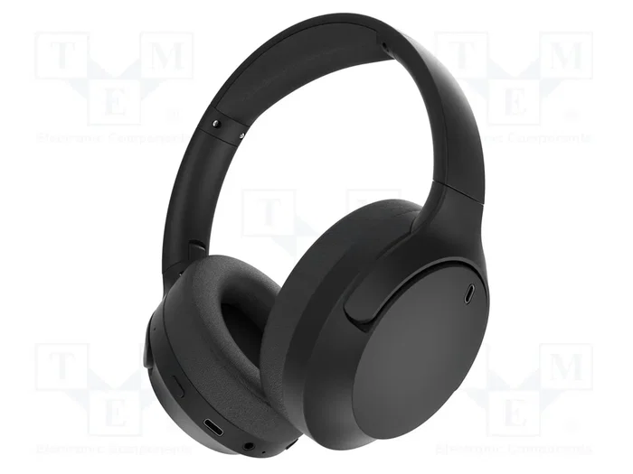 GEMBIRD Casque sans fil avec réduction de bruit active et microphone - Noir GEMBIRD Casque sans fil avec réduction de bruit active et microphone - Noir