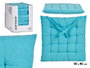 GIFTDECOR Coussin de chaise uni bleu