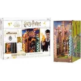 Revell Tiny Adventures - Kit DIY Maquette 3D Book Nook Serre Livre Harry Potter Terrain de Quidditch avec Éclairage LED