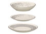 Vessia Service de table 12 pièces Porcelaine Gris Patiné 27x15x27 cm (Set de 2)
