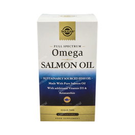 Solgar Full Spectrum Omega 120 capsules – Huile de saumon sauvage d'Alaska EPA DHA Vitamine D3