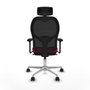 Piqueras y Crespo Chaise de Bureau avec Appui-tête Jorquera 3D086N2 Rouge