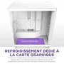NZXT H7 Flow CM-H72FW-01 - Boîtier PC Gamer Moyen-Tour avec Excellent Refroidissement - Blanc