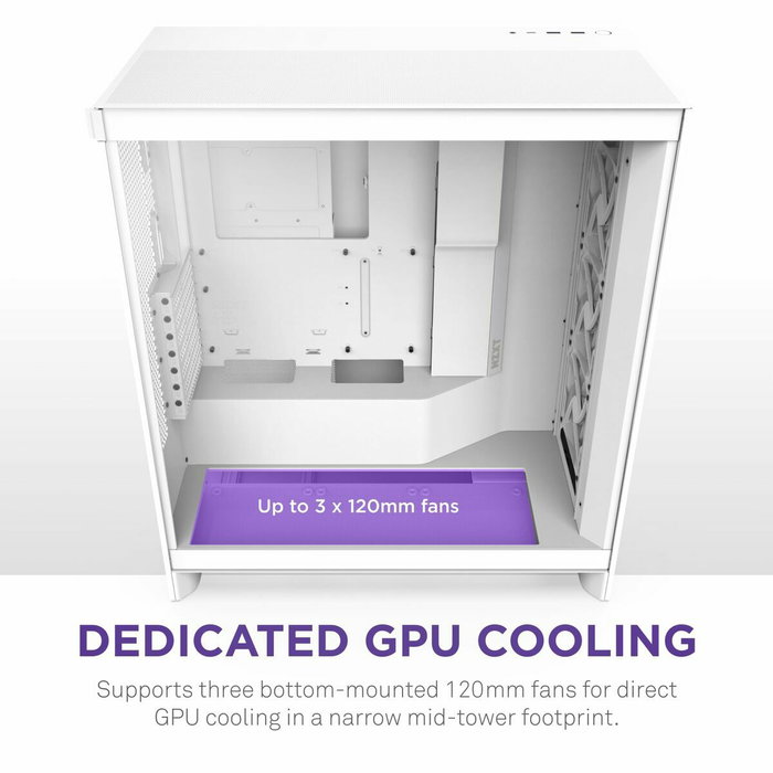 NZXT H7 Flow Boîtier Moyen-Tour Blanc