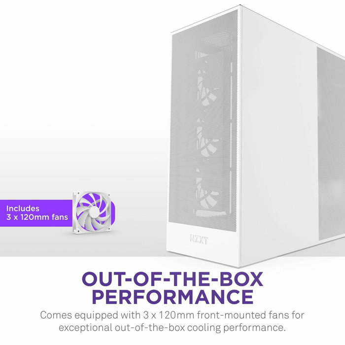 NZXT H7 Flow Boîtier Moyen-Tour Blanc