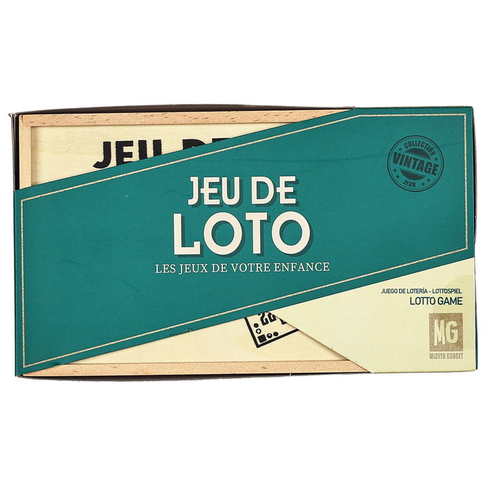 Mister Gadget Jeu de Loterie Vintage avec Étui en Bois Mister Gadget Jeu de Loterie Vintage avec Étui en Bois