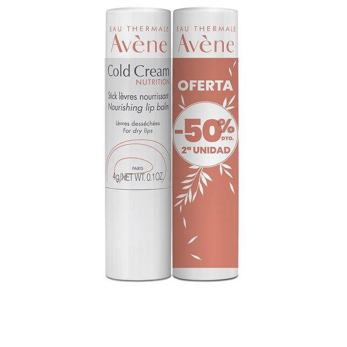 Avène Cold Cream Stick à Lèvres Nourrissant, Réparateur et Apaisant - 2 x 4g Avène Cold Cream Stick à Lèvres Nourrissant, Réparateur et Apaisant - 2 x 4g
