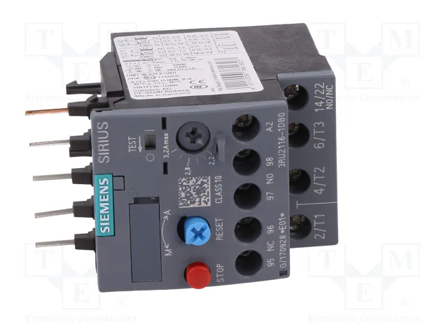 SIEMENS 3RU2116-1DB0 Relais thermique S00 NC/NO SIEMENS 3RU2116-1DB0 Relais thermique S00 NC/NO