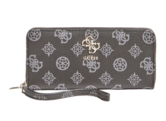 Guess Portefeuille en textile pour femme avec grande fermeture éclair, Noir - Accessoire de mode digital Guess Portefeuille en textile pour femme avec grande fermeture éclair, Noir - Accessoire de mode digital