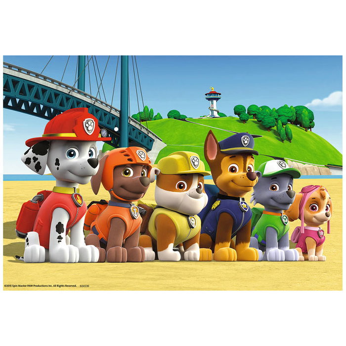 Ravensburger Puzzle Paw Patrol Beach 2 x 24 pièces avec mini poster