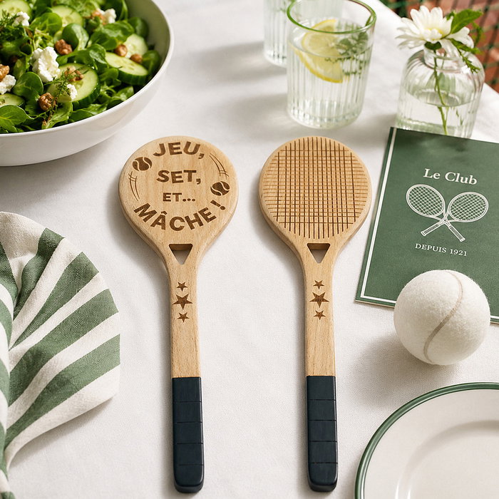 Cook Concept Set de couverts à salade Raqueta en bois de hêtre, 6 pièces