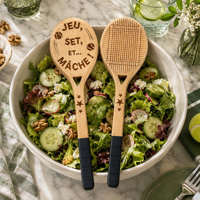 Cook Concept Set de couverts à salade Raqueta en bois de hêtre, 6 pièces
