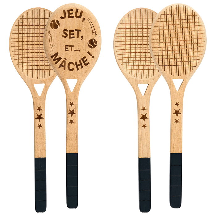 Cook Concept Set de couverts à salade Raqueta en bois de hêtre, 6 pièces