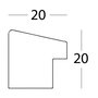 Walther Fiorito Cadre en bois chêne clair avec passe-partout 15x20 cm