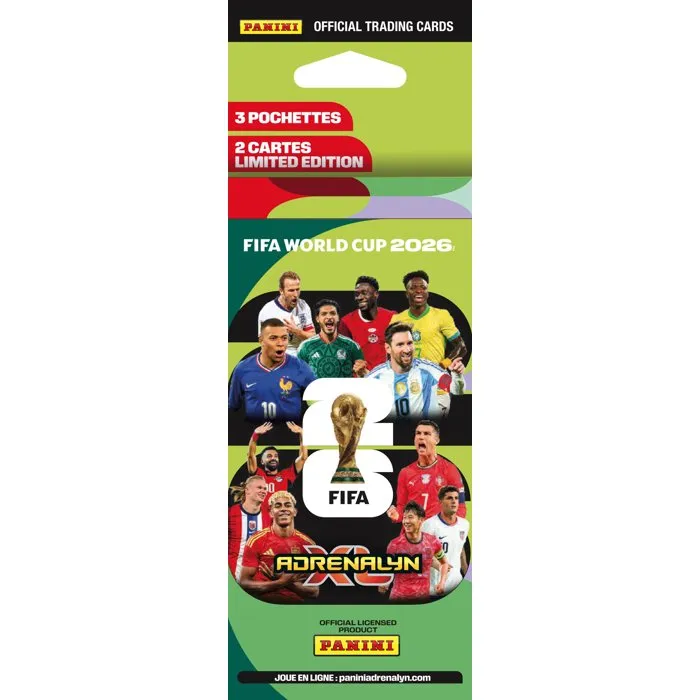 Panini Blister Coupe du Monde de la FIFA 26TM TCG - 3 pochettes, 24 cartes