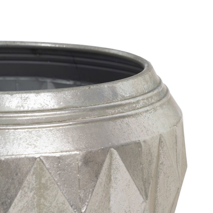 Cache-pot Argenté Fer 37,5 x 37,5 x 25,5 cm Cache-pot Argenté Fer 37,5 x 37,5 x 25,5 cm