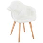 Home Deco Factory Silla Butaca Patchwork Blanche
