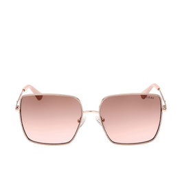 Guess GU7866 Lunettes de Soleil Femme - Monture Rectangulaire Dorée avec Verres UV400 (57-16-140 mm)