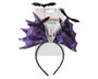Atosa Accessoire de tête violet avec manteau et toile sanglante, araignées et chauves-souris
