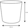 EDA Pot de fleurs conique Élément Ø 50 cm (62,2 L) en résine recyclée gris anthracite pour intérieur et extérieur 49.5 x 42 cm