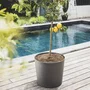 EDA Pot de fleurs conique Élément Ø 50 cm (62,2 L) en résine recyclée gris anthracite pour intérieur et extérieur 49.5 x 42 cm