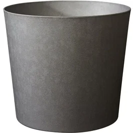 EDA Pot de fleurs conique Élément Ø 50 cm (62,2 L) en résine recyclée gris anthracite pour intérieur et extérieur 49.5 x 42 cm