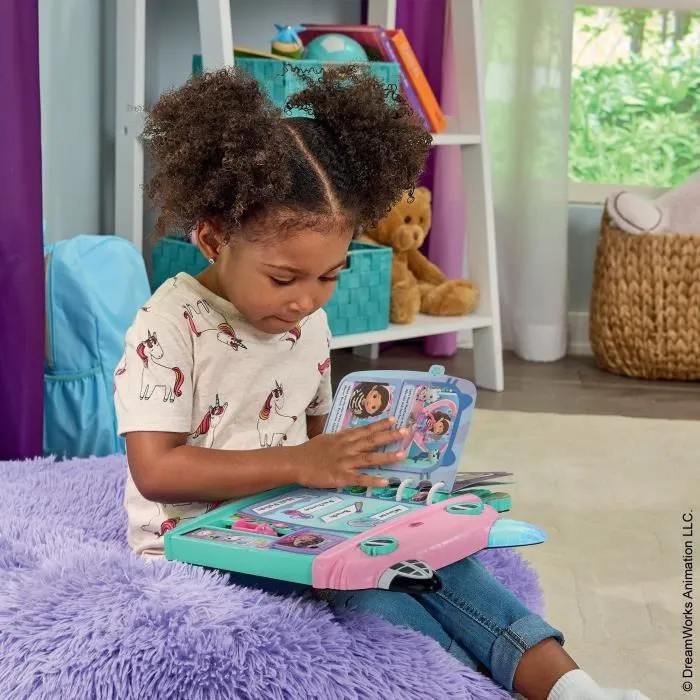 VTech Gabby et la Maison Magique - La Maison-Livre Éducative, jouet interactif avec 14 pages illustrées, pour enfants 3 à 7 ans, en français