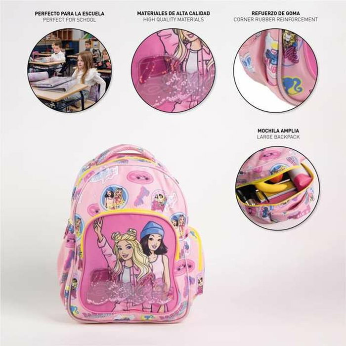 Cerdá Mochila Escolar Mediana 42 Cm Barbie - Sac à dos pour école 32.0 x 15.0 x 42.0 cm - Fuchsia