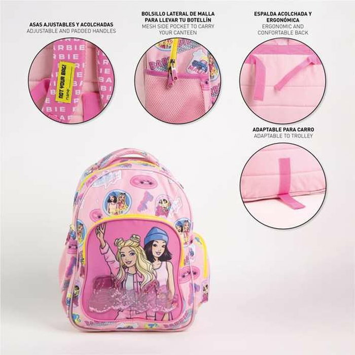 Cerdá Mochila Escolar Mediana 42 Cm Barbie - Sac à dos pour école 32.0 x 15.0 x 42.0 cm - Fuchsia