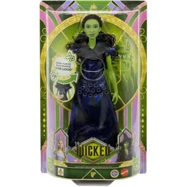 Wicked - Poupée Chantante Elphaba JFM09, Chanson 'For Good', Peau Verte, 5 Points d'Articulation, pour Enfants 4 ans et plus