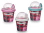 Leknes Récipient Plastique 500ml avec Cuillère Sorte Assorti Couleurs 11x14x10cm (Set de 24)