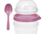 Leknes Récipient Plastique 500ml avec Cuillère Sorte Assorti Couleurs 11x14x10cm (Set de 24)