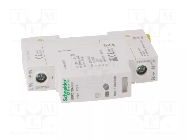 Schneider Electric ACTI9 Limiteur de surtensions Type 2, 1 pôle, rail DIN Schneider Electric ACTI9 Limiteur de surtensions Type 2, 1 pôle, rail DIN