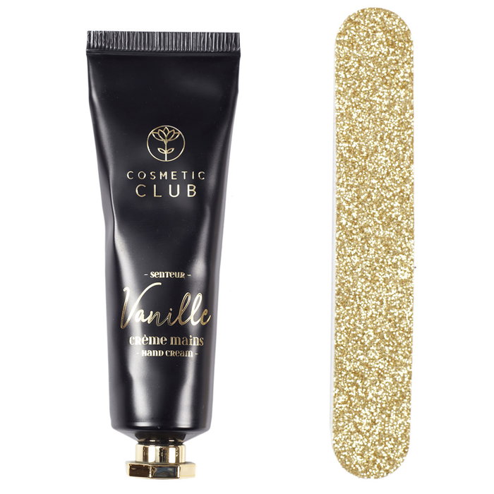 Cosmetic Club Set de soins mains vanille avec lime à ongles Cosmetic Club Set de soins mains vanille avec lime à ongles