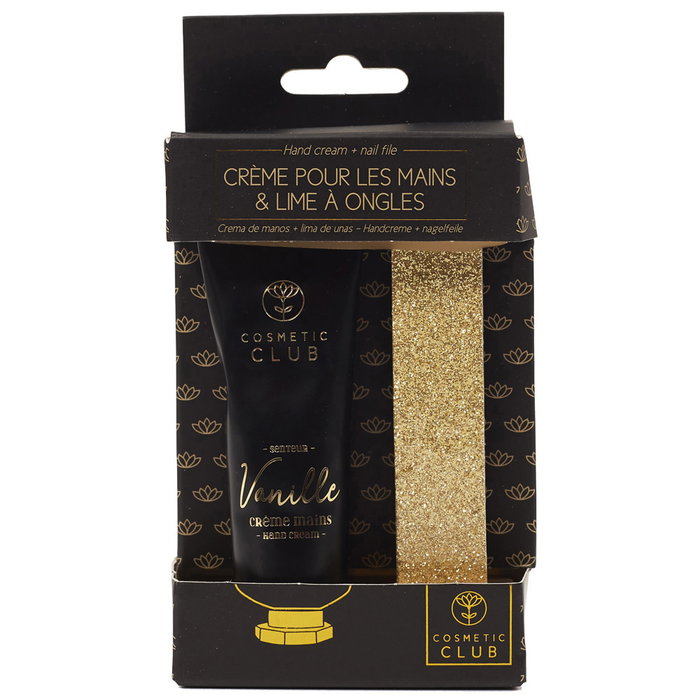 Cosmetic Club Set de soins mains vanille avec lime à ongles Cosmetic Club Set de soins mains vanille avec lime à ongles