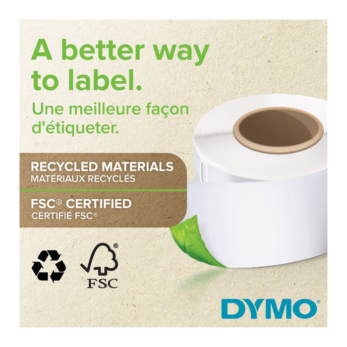 Dymo 1983172 Étiquettes Blanches pour imprimantes Dymo - Rouleau d'étiquettes