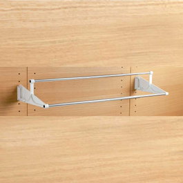SERVETTO Organisateur de chaussures extensible 510-940 mm, Blanc-Nickel