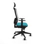 Piqueras y Crespo Chaise de Bureau Horna, Turquoise et Blanc