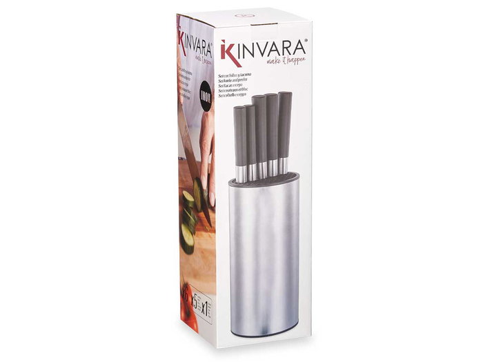 KINVARA Tacoma Ensemble de 5 Couteaux avec Bloc