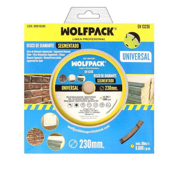 WOLFPACK LINEA PROFESIONAL Disque diamant segmenté fritté 230 mm