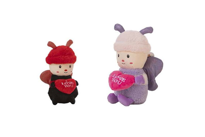 Creaciones Llopis Abejita Corazón Piu - Peluche Abeille avec Cœur 32 cm - 3 ans et plus - en Polyester