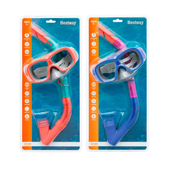 Bestway 24032 Masque et Tubo Junior avec Valve de Purge Anti-Buée pour Enfants +7 Ans Plage et Piscine Bestway 24032 Masque et Tubo Junior avec Valve de Purge Anti-Buée pour Enfants +7 Ans Plage et Piscine