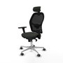 Piqueras y Crespo Chaise de Bureau avec Appui-tête Jorquera 3D086G2 Noir