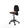 PIQUERAS Y CRESPO Tabouret Isso Asynchrone Tissu Marron foncé