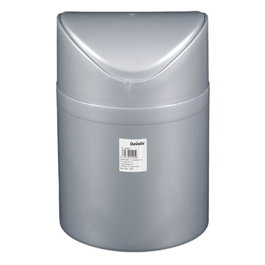 Dovelis Lot de 9 poubelles de bureau 1,5L Argent