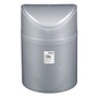 Dovelis Lot de 9 poubelles de bureau 1,5L Argent